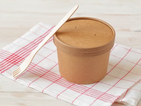 Kraft PE Lined Paperboard Lids fits 8/12oz - Image 3