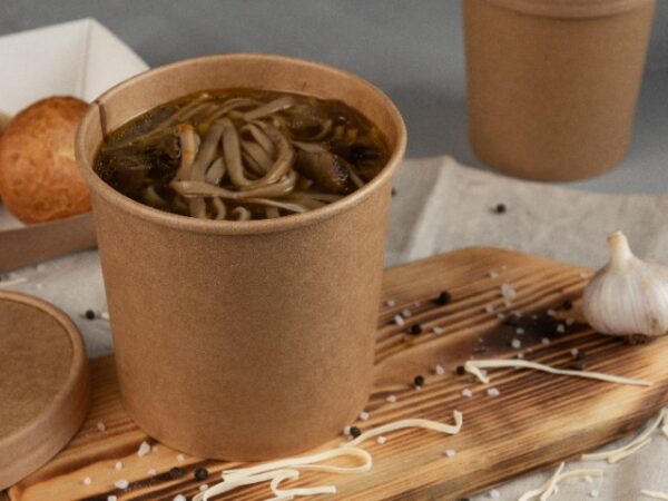 16oz Kraft PLA Lined Soup Containers - Image 2