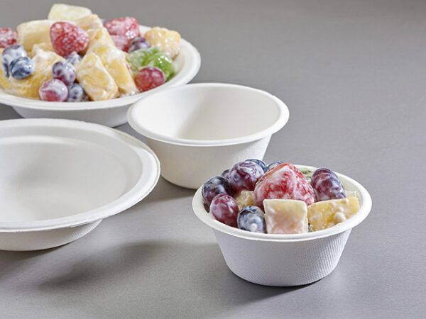 8oz White Bagasse Bowl - Image 2