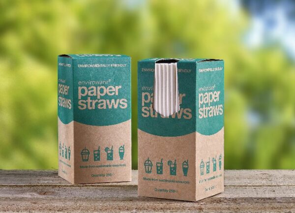 7.75” White Paper Straws - Image 2