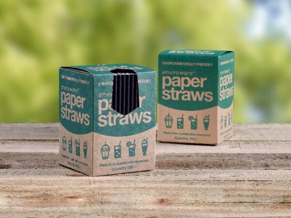 4.75” Black Paper Sip Straws - Image 2