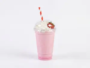 16oz plastic smoothie cup with domed lid with straw slot for milkshakes