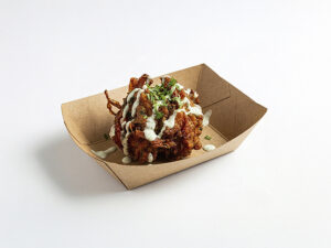 small 1/4lb kraft paper food tray