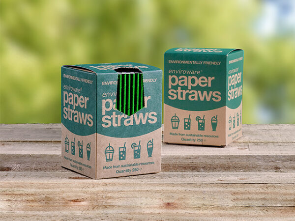 4.75” Green Paper Sip Straws - Image 2