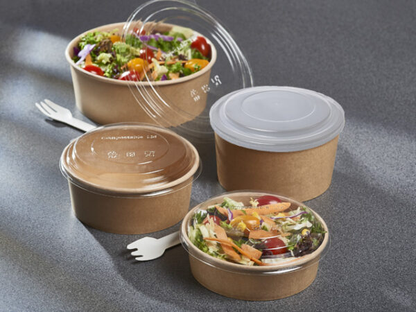 Clear PET Lids for 1300ml Salad Containers - Image 2