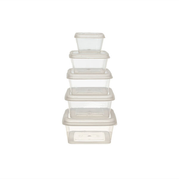 2.7oz Translucent PP Square Hinged Portion Pots - Image 3