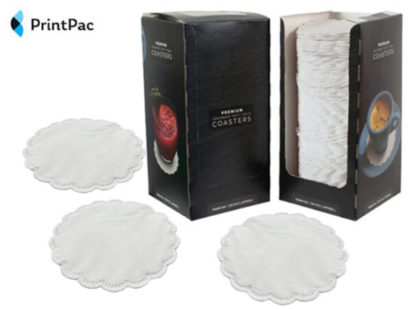 90mm Plain White Unbacked Coasters | Drinks Coasters Dispenser Box ...
