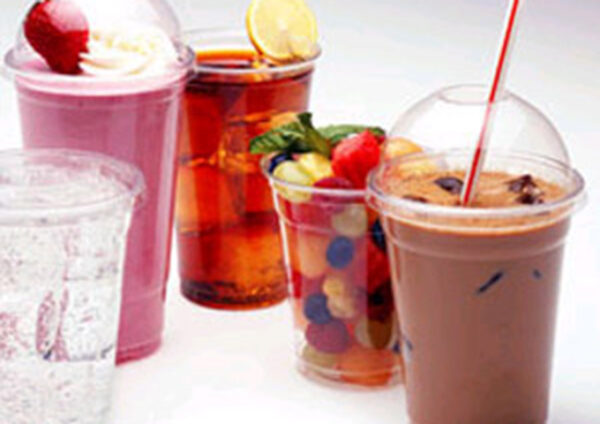 Clear PET Raised Flat Lids for 7oz Pots - Image 2