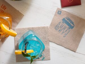 ink printed recycled tissue napkins