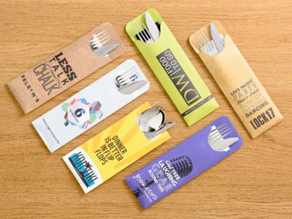 Printed Cutlery Sleeves - Sample Pack