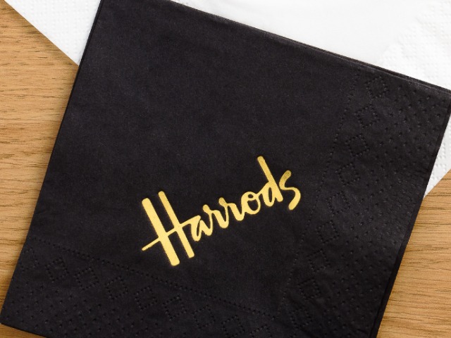 foil printed napkins