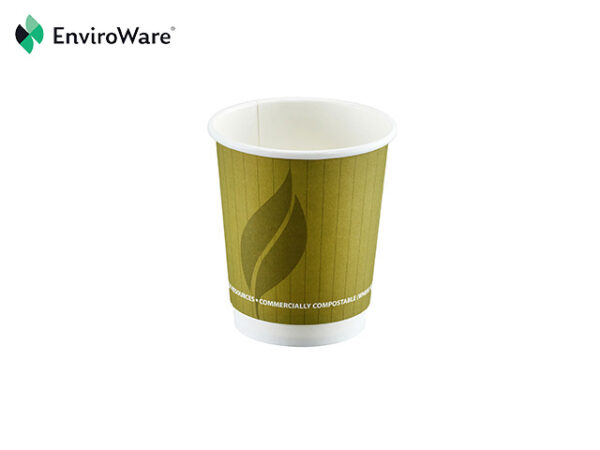 8oz Green Leaf 2 Double Wall Cups - Image 2