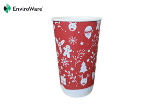 16oz Red Christmas Double Wall Cups
