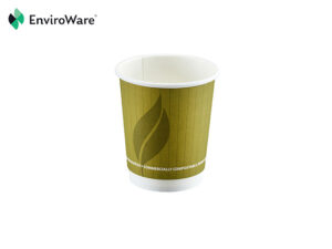 8oz Green Leaf 2 Double Wall Cups