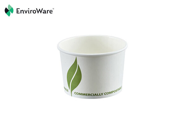 8oz White Paper Leaf 2 Food Containers