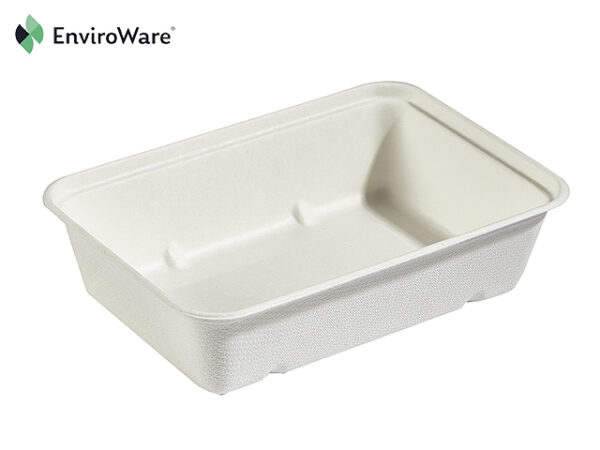 500ml White Bagasse Trays