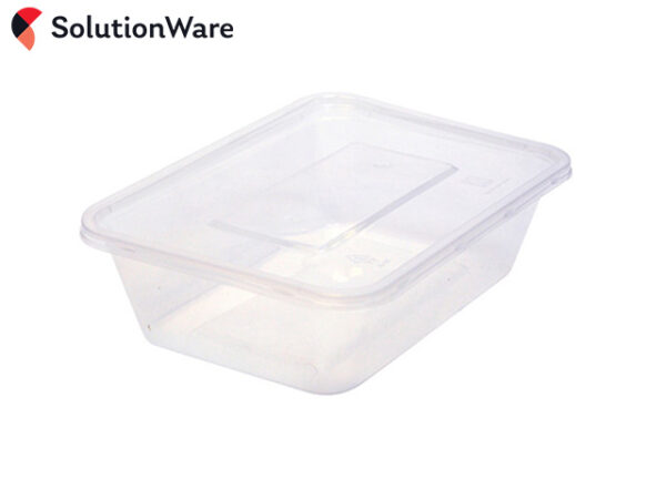 650ml Clear PP Containers and Lids - Combi Pack