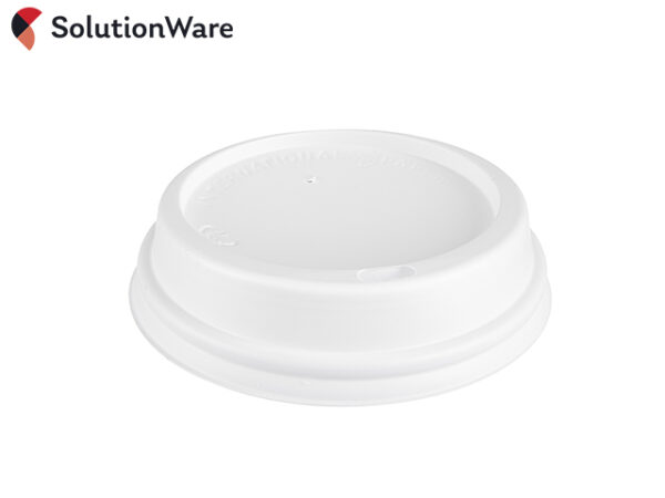 White PS Domed Lids for 8oz Cups