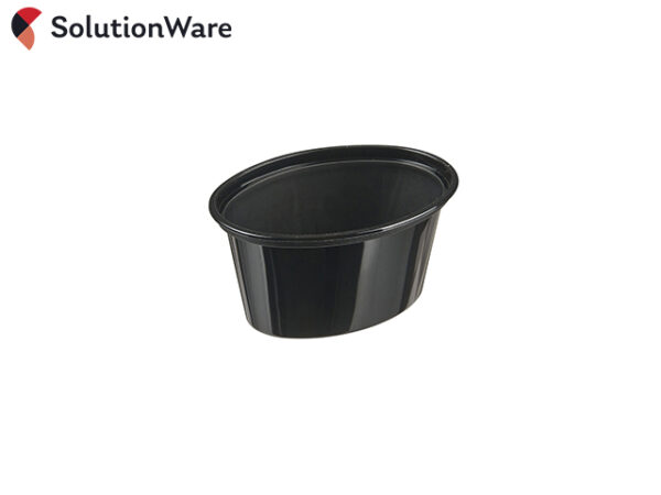 2oz Black PP Oval Portion Pots
