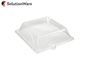 Clear PET Square Plate Covers fits 8"