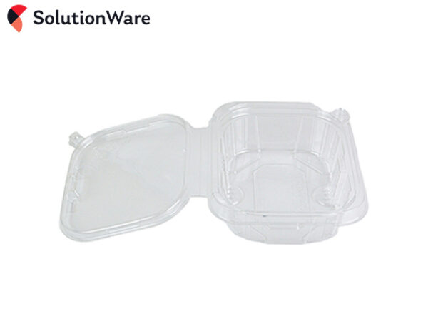 360ml Clear rPET Rect Hinged Salad Containers