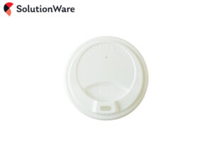 White PS Domed Sip Through Lids fits 8oz