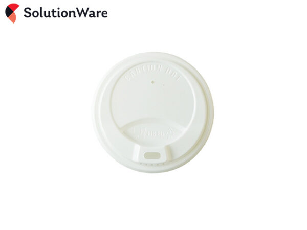 White PS Domed Sip Through Lids fits 8oz