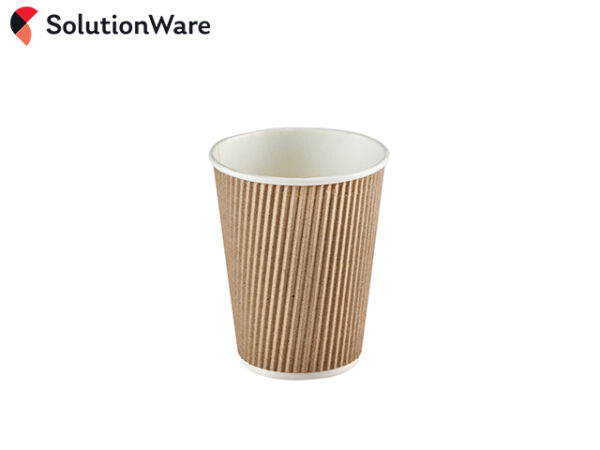 12oz Kraft Ripple Wall Hot Cups | Ripple Cups | SolutionWare