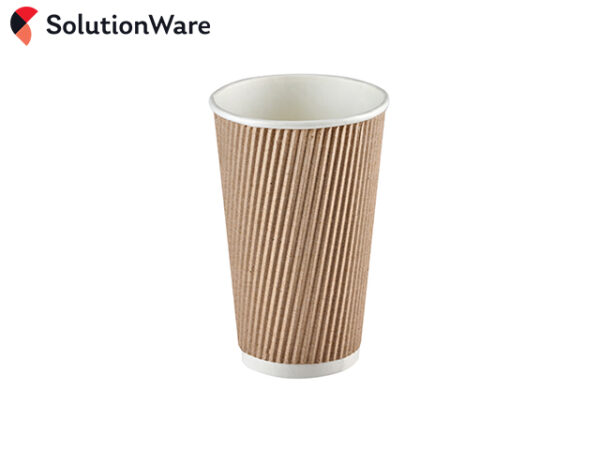 16oz Kraft Ripple Wall Hot Cups | Ripple Cups | SolutionWare