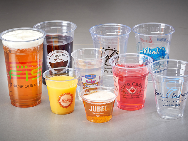 custom printed clear cold drink and smoothie cups