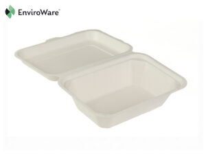 7.2 x 5.3" White Bagasse Medium Food Boxes