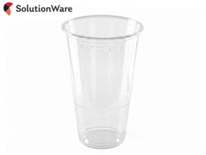clear plastic pint to brim cups