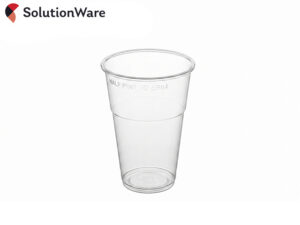 Half pint to brim disposable plastic cups recyclable