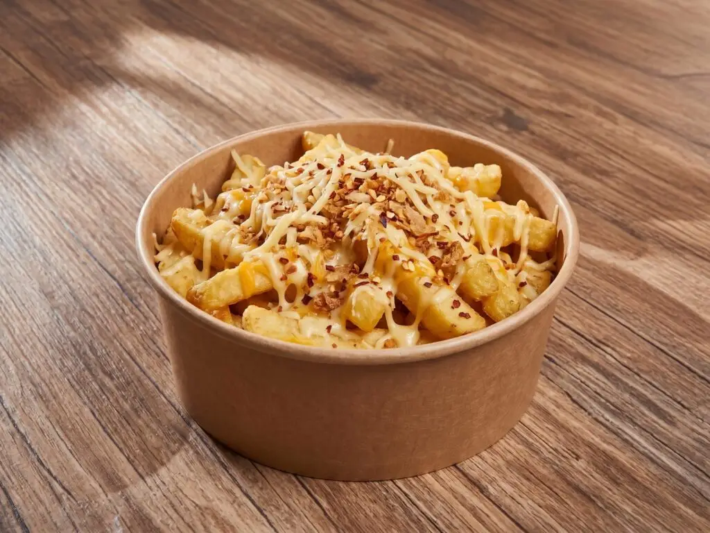 Kraft paper bowl for loaded chips